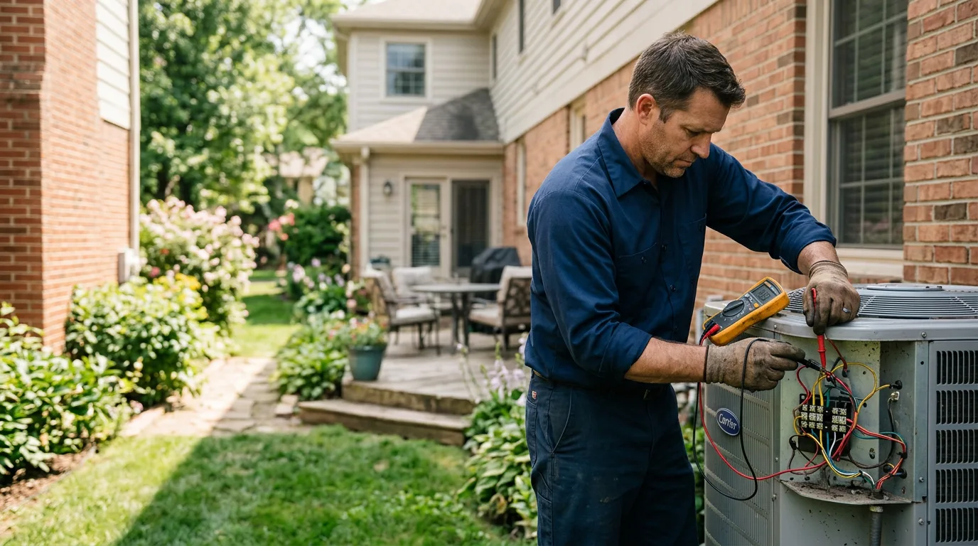 HVAC technician working near Dennis, KS